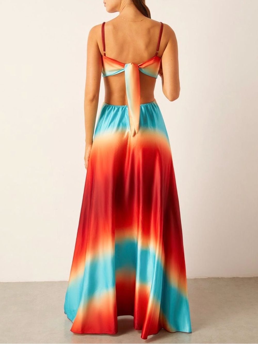 Commense Sunset Ombre Cutout Maxi Dress NWT Size M - Picture 5 of 8